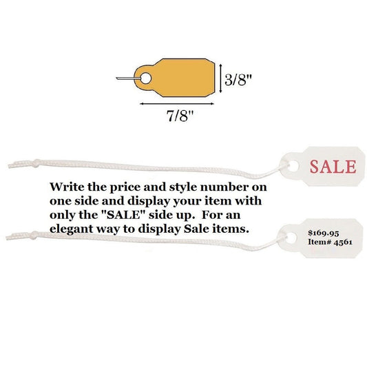 3/8" x 7/8" Pre-Printed "SALE" Plastic String Tags