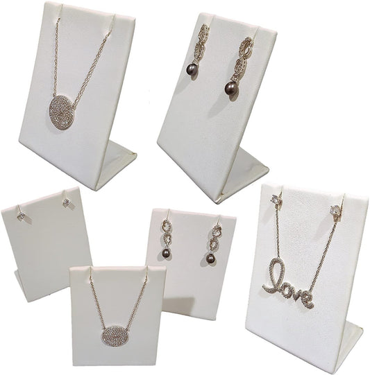 Multi-Pack - Pendant Chain Necklace Display Stand 3.5" Tall Leaning Earring Stand Jewelry Display