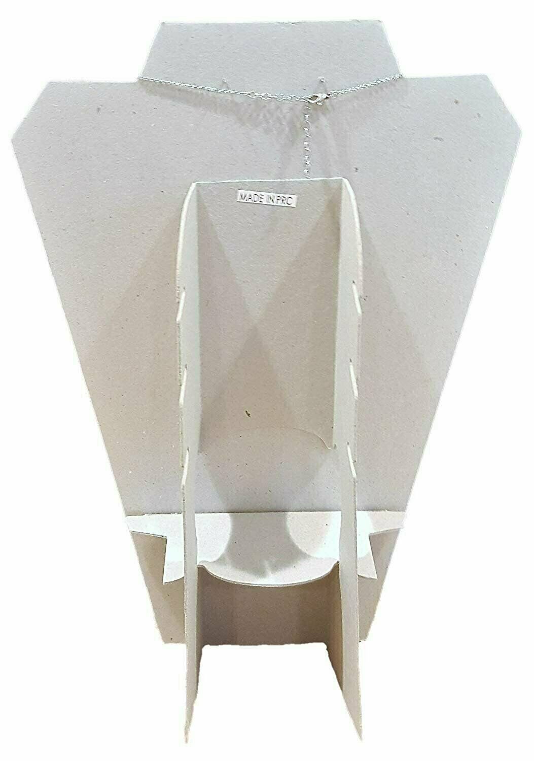 2-Pack White Leatherette Value Series Necklace Display Stand with Easel \...