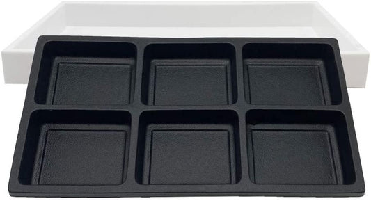 Plastic Storage Display Tray w/ Compartment Sorting Liner - Size 14 3/8" x 8 1/4" x 1 1/2"