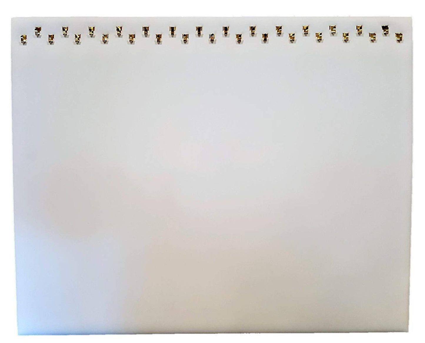 2-Pack 14.5" x 12"H White Leatherette Necklace display pad with 29 Hooks and a self standing easel