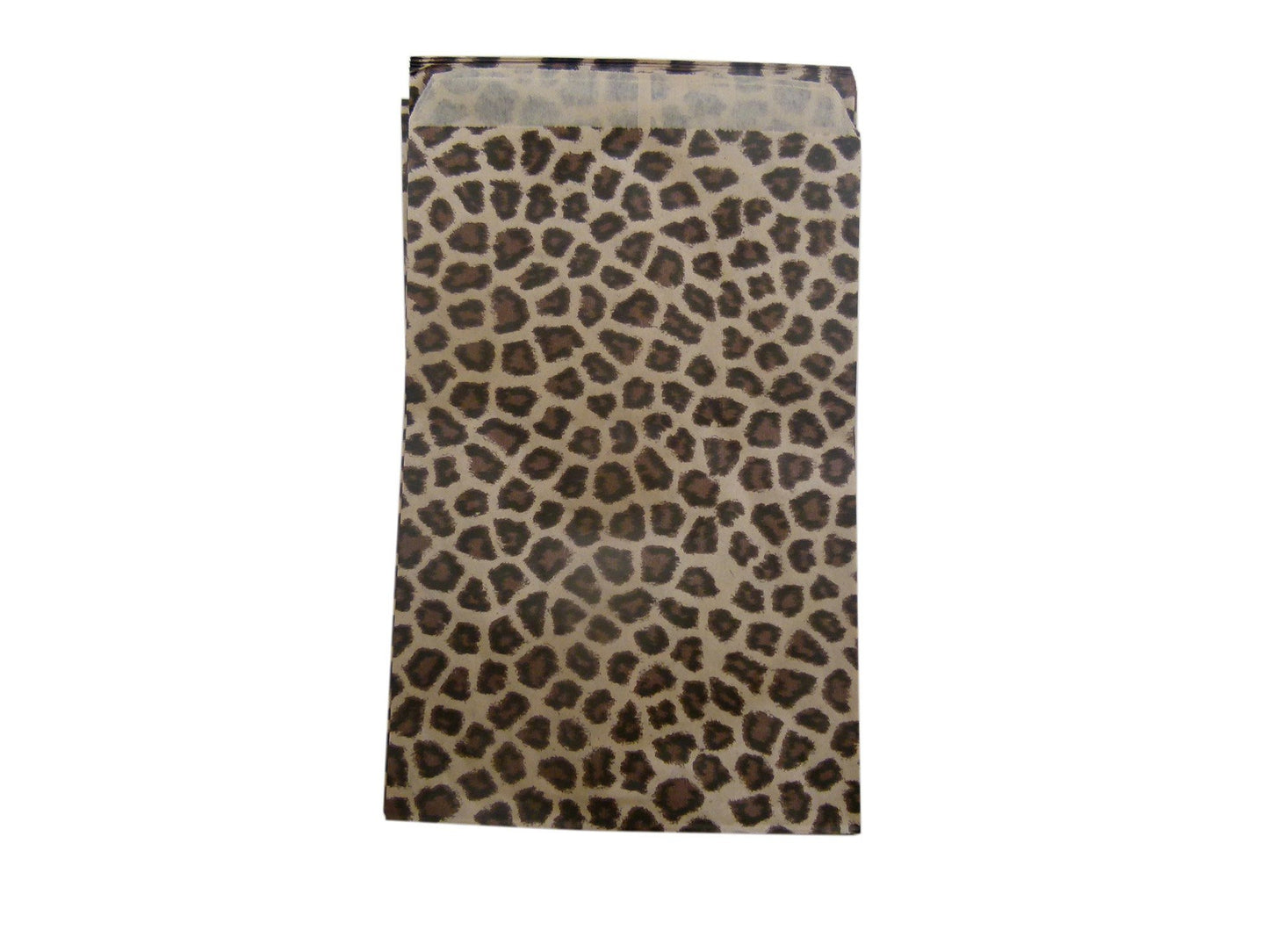 50 Qty 8.5" x 11" Cheetah Leopard/Zebra Flat Plain Paper or Patterned Bags for candy, cookies, merchandise, pens, Party favors, Gift bags