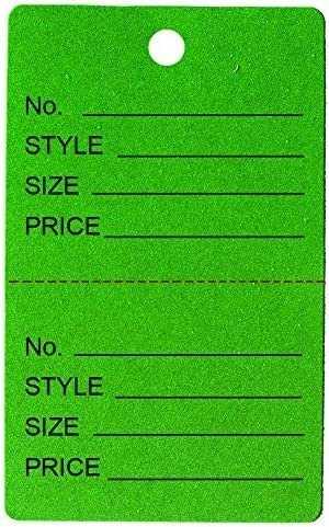 N'icePackaging - 1000 Qty Unstrung Colored Price Tags w/Perforated Stub