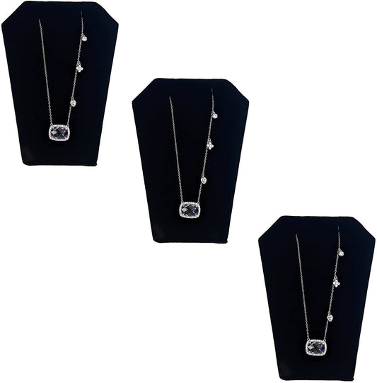 3 Pack 3.38" Tall Small Pendant Chain Necklace Display Stand, Leaning Earring Stand Jewelry Display