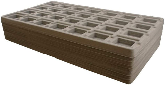 N'icePackaging 12 Qty Seal-Grey 28 Earring Slot Flocked Storage Tray Inserts - for Merchandise Jewelry & Organization