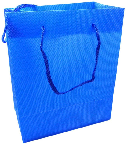 12 Qty Egyptian Blue Gift Bags/Small Tote with Handles - 5.5" x 2.5" x 4.5" - N'icePackaging