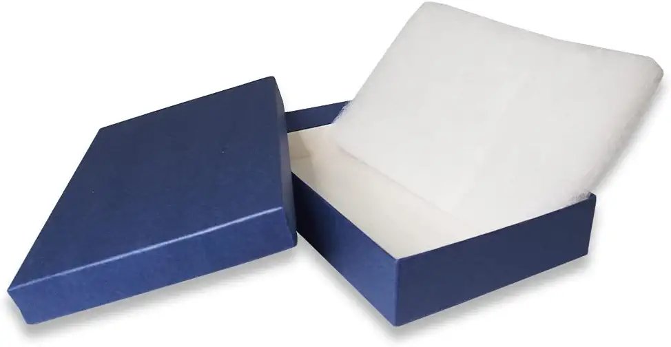 100 Qty - Dark Navy-Blue Cotton Filled Gift Boxes - Size 5 7/16" x 3 1/2" x 1" - USA Made - Holidays/Birthdays/Sales/Storage/Display/Travel - N'icePackaging