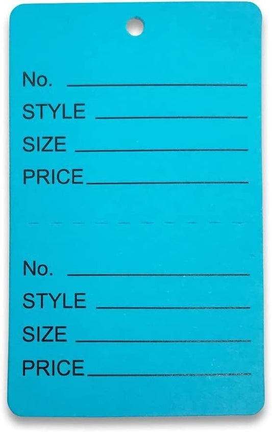 N'icePackaging - 500 Qty Unstrung Colored Price/Receipt Tags w/Easy-Tear Stub