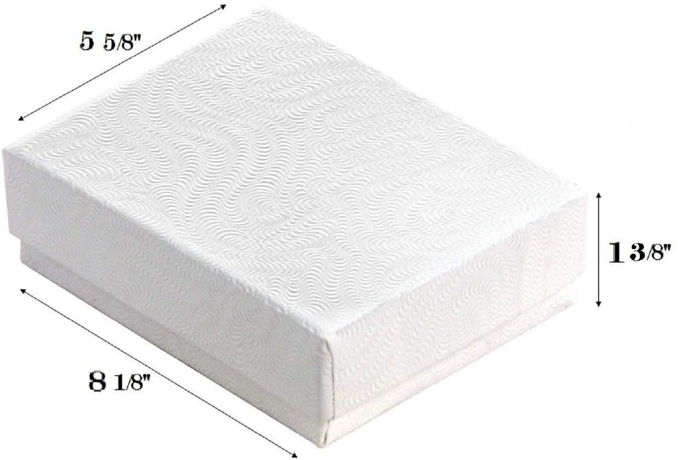 N'icePackaging - 10 Qty Silver Linen Imported Cotton Filled Gift Boxes -  3 1/4" x 2 1/4" x 1"