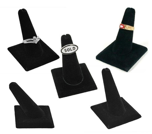 5-Pack Single Finger (2"x2"x2.25"H) Showcase Finger Ring Display Finger Multi-Ring Jewelry Stand