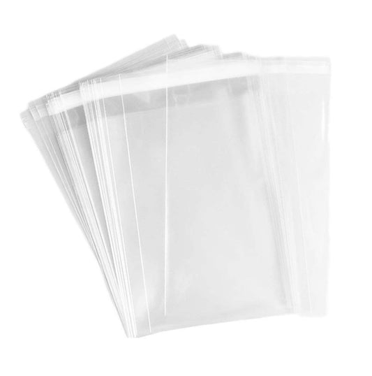 11.5" x 15.5" 100 Clear Cello Bags Adhesive 1.4 mils Self Sealing OPP Plastic Gift Bags for Clothing T-Shirt Storage Envelope Gift...