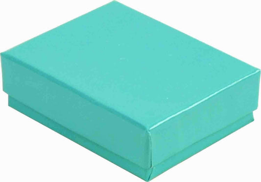 N'icePackaging – Imported Teal Blue Cotton Filled Gift Boxes - for Rings/Earrings/Small Jewelry - 2 1/8" x 1 5/8" x 3/4"