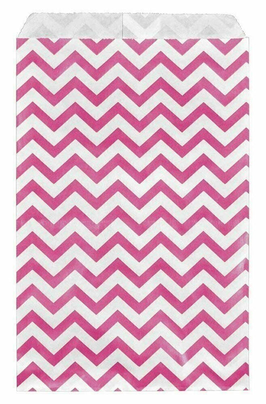 100 Bags Flat Plain Paper or Patterned Bags for Candy, Cookies, Merchandise,...