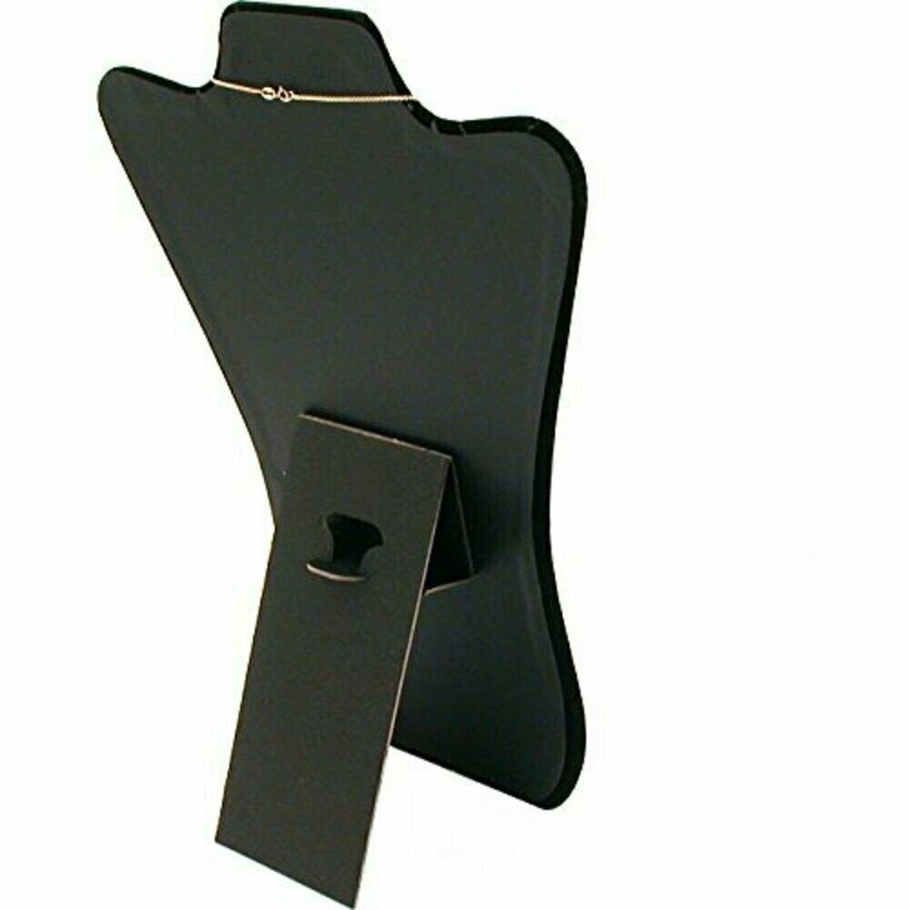 2 Pack Elegant Black Velvet Necklace Jewelry Display Easel 14" H by N'ice