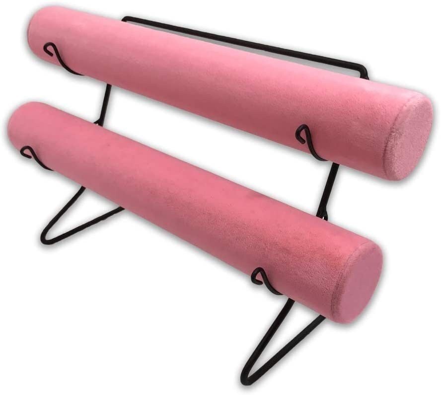 1 Qty - 14" Pink Velvet Jewelry Roll - For displays - tabletop - rack displays