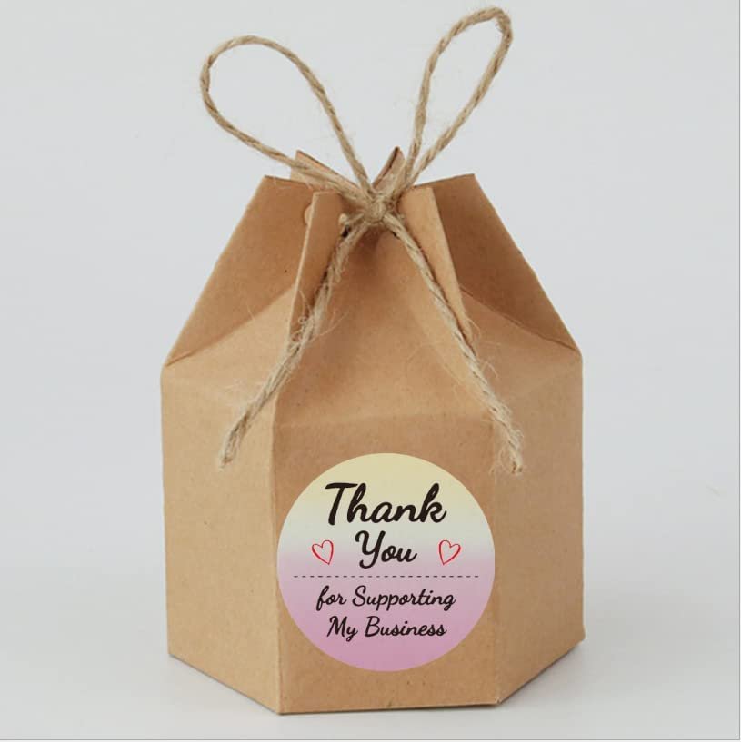 N’icePackaging – 500 Qty – 1.5 inch Thank You for Supporting My Business Stickers – Self-Adhesive – for Decoration/Sales/Branding/Envelopes (Iridescencent)