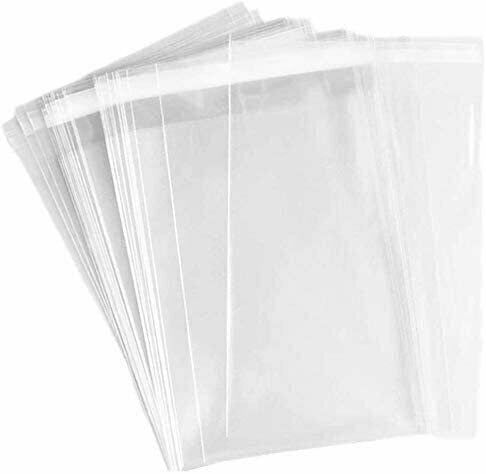 10" x 17" 100 Clear Cello Bags Adhesive 1.4 mils Self Sealing OPP Plastic...